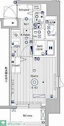 ガーラ・グランディ北池袋 1Kの間取図画像