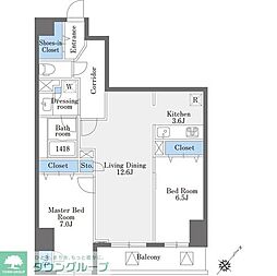 ラドゥセール巣鴨West 2LDKの間取図画像