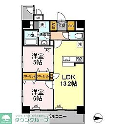 響 2LDKの間取図画像