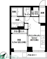 noifulbase駒込 1DKの間取図画像
