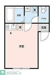 Briller8 ワンルームの間取図画像