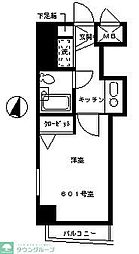 フェニックス茗荷谷 1Kの間取図画像