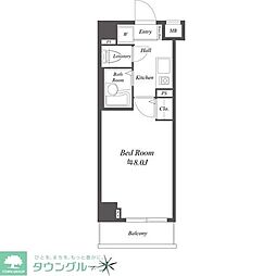 スペーシア飯田橋2 1Kの間取図画像