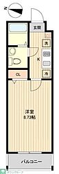 アーバハイツ扇大橋 1Kの間取図画像