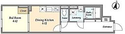 COMFORIA本駒込一丁目 1DKの間取図画像