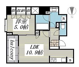 パークタワー池袋イーストプレイス 1LDKの間取図画像