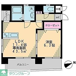 BELLWOOD浅草 1LDKの間取図画像