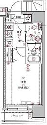アルテシモルーナ 1Kの間取図画像