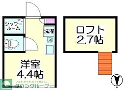 Roots竹の塚 ワンルームの間取図画像