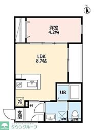 robot home 北綾瀬 1LDKの間取図画像