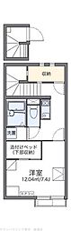 LEONEXTグリーンハイツ3号 1Kの間取図画像