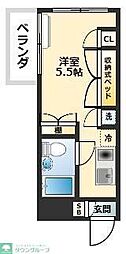 ラ・パルフェ・ド・ジュワンドル ワンルームの間取図画像