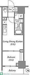 ACP Residence 浅草 1DKの間取図画像