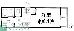 リーヴェルポート西新井フェリシア 1Kの間取図画像