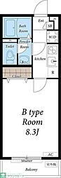リブリ・西新井大師 1Kの間取図画像