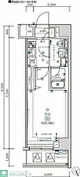 メディフィス千住大橋駅前 1Kの間取図画像