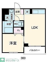 Tres美麗(トレスビレイ) 1LDKの間取図画像