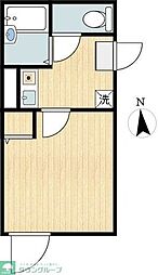 ラフィネ竹の塚 1Kの間取図画像