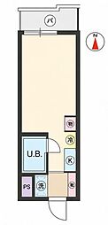 TOP北綾瀬NO2 ワンルームの間取図画像