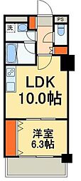 プライムアーバン町屋サウスコート 1LDKの間取図画像