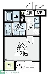 プラフィド 1Kの間取図画像