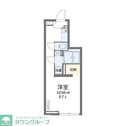 アルク中川コート ワンルームの間取図画像