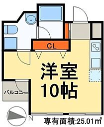 アイフォート千住曙町 ワンルームの間取図画像