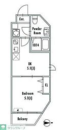 GRAN PASEO西新井 1DKの間取図画像