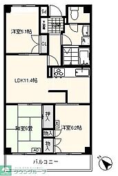 クラウンプラザ 3LDKの間取図画像