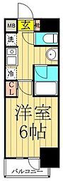TLRレジデンス亀有 1Kの間取図画像