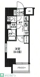 ルフレプレミアム新小岩 2階1Kの間取り