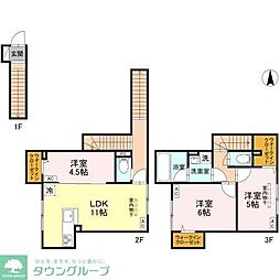 セレスティア竹ノ塚　A棟 3階3LDKの間取り