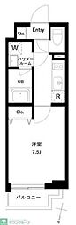 東武伊勢崎線 梅島駅 徒歩13分の賃貸マンション 2階1Kの間取り