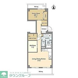 コンフォリア竹ノ塚イースト 5階1SLDKの間取り