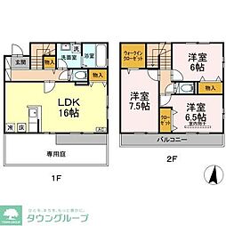 パークハイムK1 2階3LDKの間取り