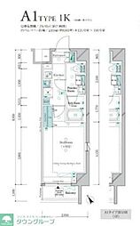京成押上線 四ツ木駅 徒歩7分の賃貸マンション 6階1Kの間取り