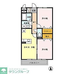 カーサニコル 2DKの間取図画像