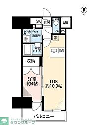 プレール・ドゥーク亀戸VI 1LDKの間取図画像