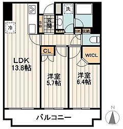 パークアクシス御茶ノ水ステージ 2LDKの間取図画像
