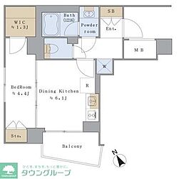 ブリリアイスト文京茗荷谷 1DKの間取図画像