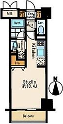 レジデンス両国駅前 1Kの間取図画像