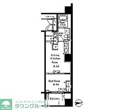 ParkAxis元浅草STAGE 1DKの間取図画像