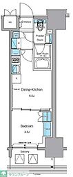プライムアーバン浅草田原町 1DKの間取図画像