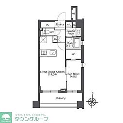 オルサス本所吾妻橋 1LDKの間取図画像