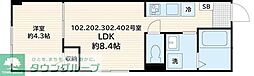 aLATO田端 1LDKの間取図画像
