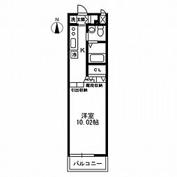 RESIDIA上野御徒町 ワンルームの間取図画像