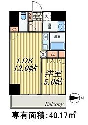 プラウドフラット外神田 1LDKの間取図画像