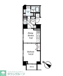 BRIZZ神田岩本町 1DKの間取図画像