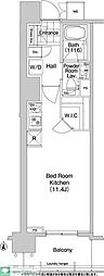 コンフォリア秋葉原EAST ワンルームの間取図画像