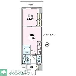 ラ・グリシーヌ 1DKの間取図画像